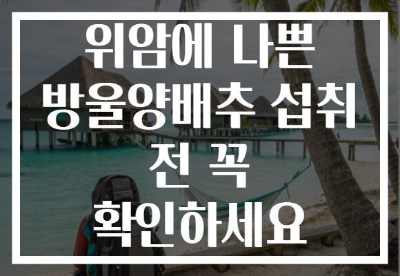 위암에 나쁜 방울양배추 섭취 전 꼭 확인하세요
