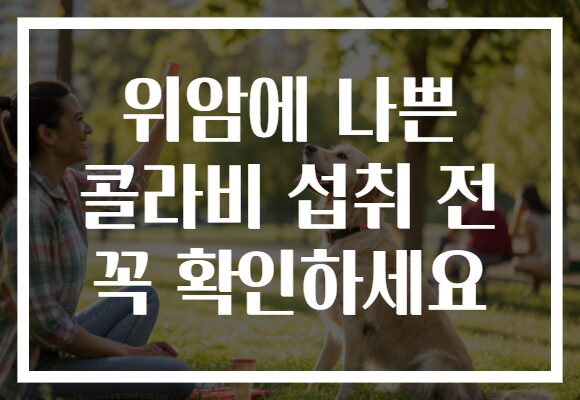 위암에 나쁜 콜라비 섭취 전 꼭 확인하세요