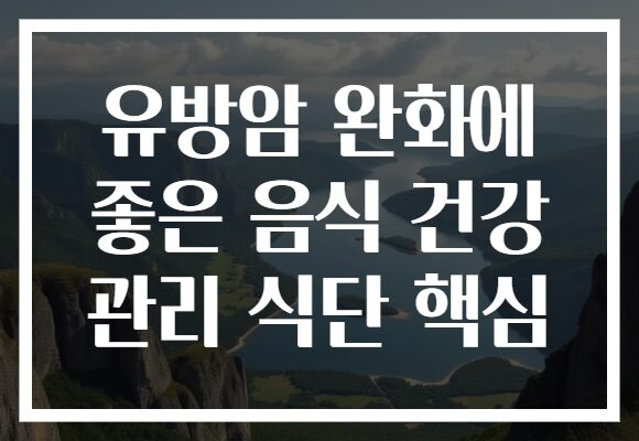 유방암 완화에 좋은 음식 건강 관리 식단 핵심 유방암 완화에 좋은 음식 건강 관리 식단 핵심