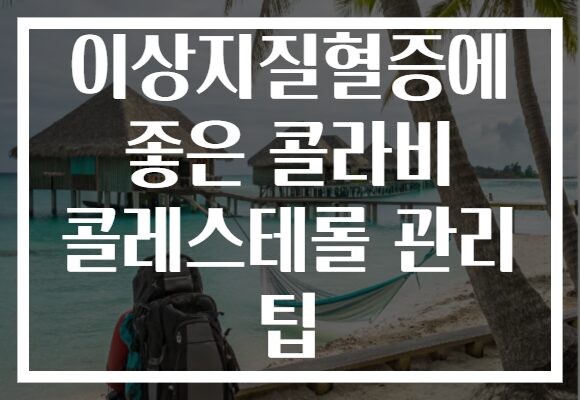 이상지질혈증에 좋은 콜라비 콜레스테롤 관리 팁