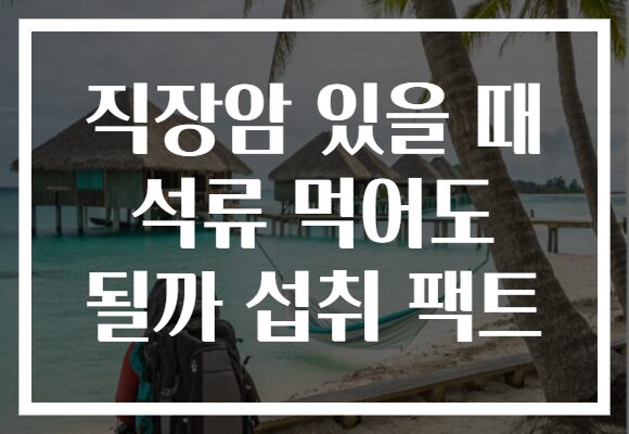 직장암 있을 때 석류 먹어도 될까 섭취 팩트