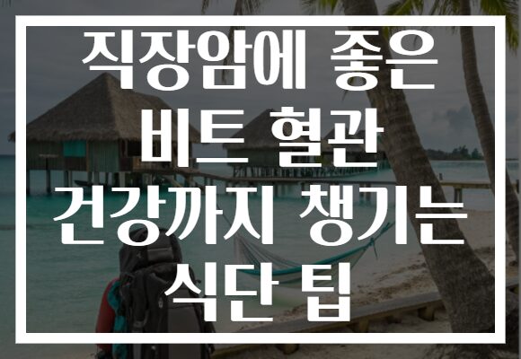 직장암에 좋은 비트 혈관 건강까지 챙기는 식단 팁