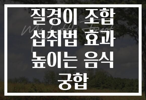 질경이 조합 섭취법 효과 높이는 음식 궁합