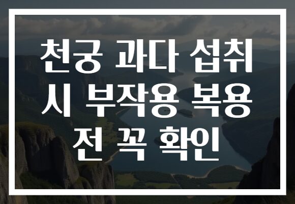 천궁 과다 섭취 시 부작용 복용 전 꼭 확인 천궁 과다 섭취 시 부작용 복용 전 꼭 확인