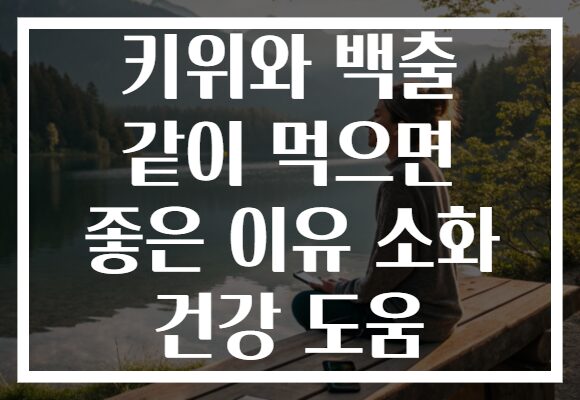 키위와 백출 같이 먹으면 좋은 이유 소화 건강 도움