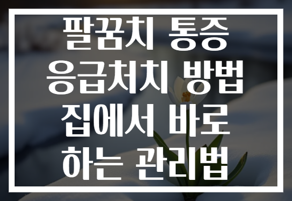 팔꿈치 통증 응급처치 방법 집에서 바로 하는 관리법 팔꿈치 통증 응급처치 방법 집에서 바로 하는 관리법