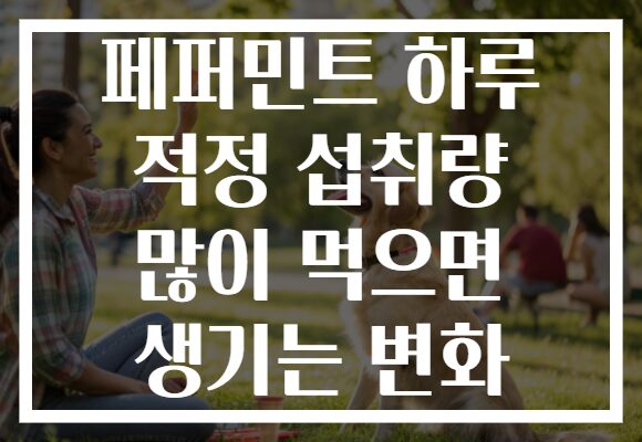 페퍼민트 하루 적정 섭취량 많이 먹으면 생기는 변화 페퍼민트 하루 적정 섭취량 많이 먹으면 생기는 변화