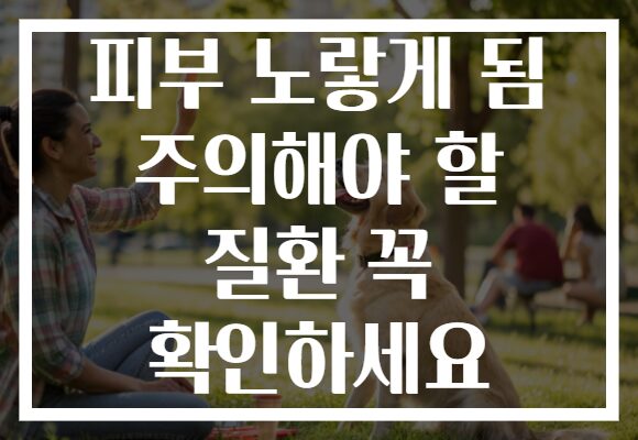 피부 노랗게 됨 주의해야 할 질환 꼭 확인하세요 피부 노랗게 됨 주의해야 할 질환 꼭 확인하세요