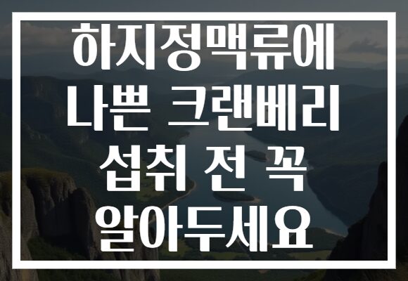하지정맥류에 나쁜 크랜베리 섭취 전 꼭 알아두세요 하지정맥류에 나쁜 크랜베리 섭취 전 꼭 알아두세요