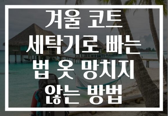 겨울 코트 세탁기로 빠는 법 옷 망치지 않는 방법 겨울 코트 세탁기로 빠는 법 옷 망치지 않는 방법