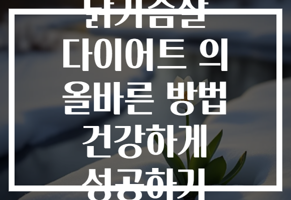 닭가슴살 다이어트 의 올바른 방법 건강하게 성공하기