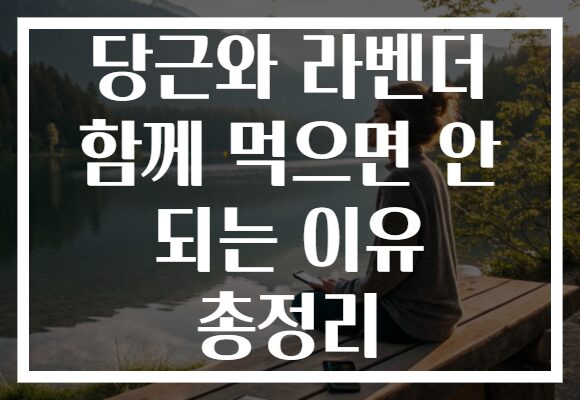 당근와 라벤더 함께 먹으면 안 되는 이유 총정리
