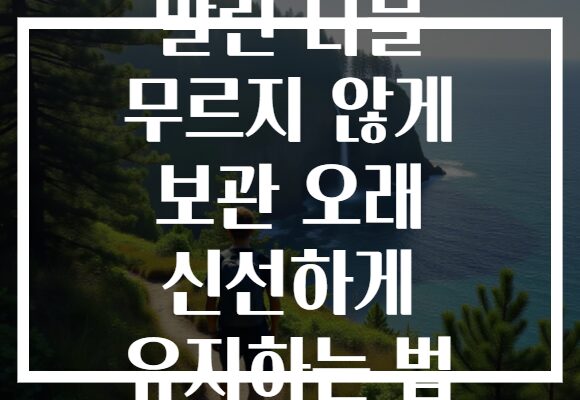말린 나물 무르지 않게 보관 오래 신선하게 유지하는 법