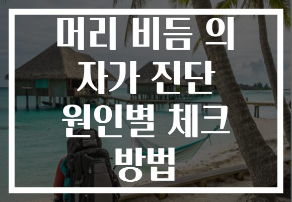 머리 비듬 의 자가 진단 원인별 체크 방법