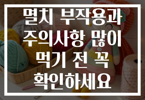 멸치 부작용과 주의사항 많이 먹기 전 꼭 확인하세요 멸치 부작용과 주의사항 많이 먹기 전 꼭 확인하세요