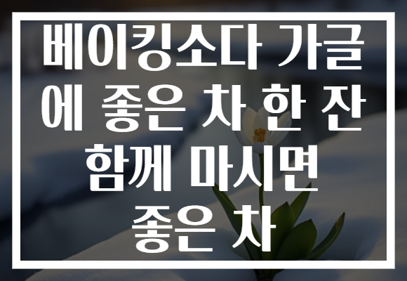 베이킹소다 가글 에 좋은 차 한 잔 함께 마시면 좋은 차