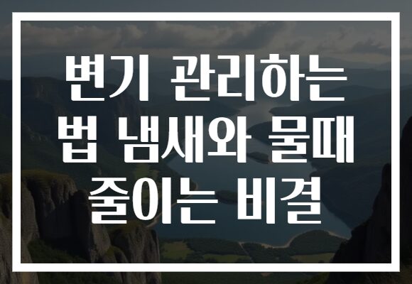 변기 관리하는 법 냄새와 물때 줄이는 비결 변기 관리하는 법 냄새와 물때 줄이는 비결