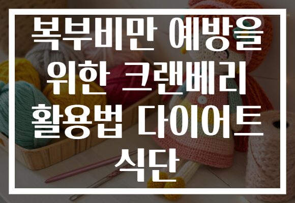 복부비만 예방을 위한 크랜베리 활용법 다이어트 식단 복부비만 예방을 위한 크랜베리 활용법 다이어트 식단