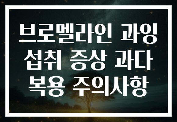브로멜라인 과잉 섭취 증상 과다 복용 주의사항 브로멜라인 과잉 섭취 증상 과다 복용 주의사항