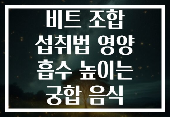 비트 조합 섭취법 영양 흡수 높이는 궁합 음식 비트 조합 섭취법 영양 흡수 높이는 궁합 음식