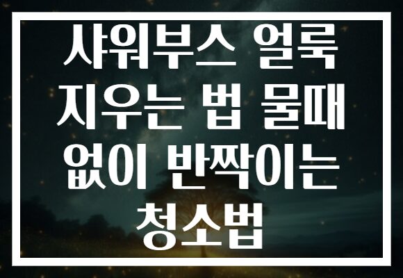 샤워부스 얼룩 지우는 법 물때 없이 반짝이는 청소법