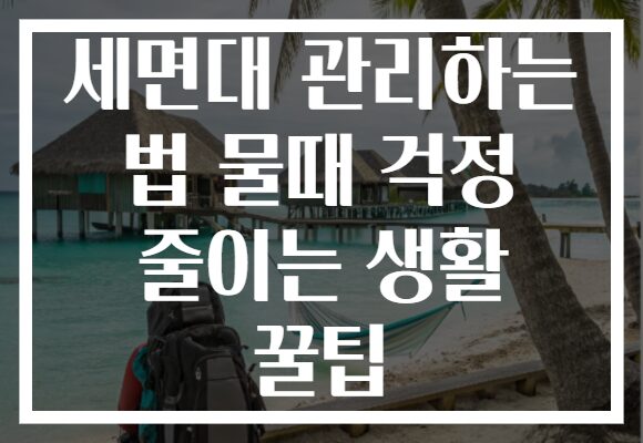 세면대 관리하는 법 물때 걱정 줄이는 생활 꿀팁 세면대 관리하는 법 물때 걱정 줄이는 생활 꿀팁