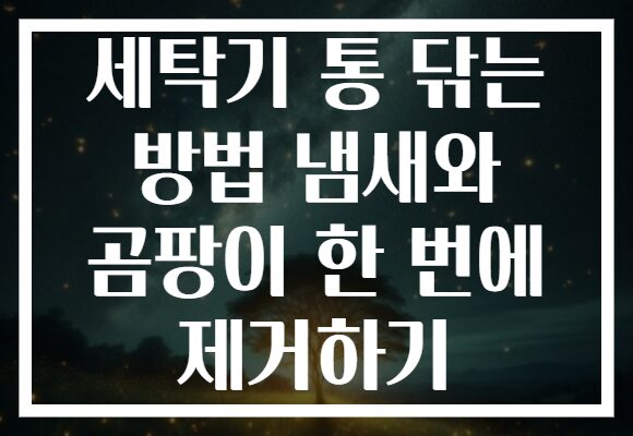세탁기 통 닦는 방법 냄새와 곰팡이 한 번에 제거하기 세탁기 통 닦는 방법 냄새와 곰팡이 한 번에 제거하기