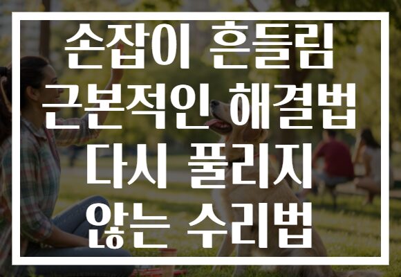손잡이 흔들림 근본적인 해결법 다시 풀리지 않는 수리법
