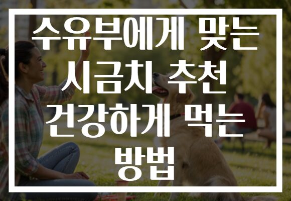 수유부에게 맞는 시금치 추천 건강하게 먹는 방법