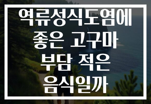 역류성식도염에 좋은 고구마 부담 적은 음식일까