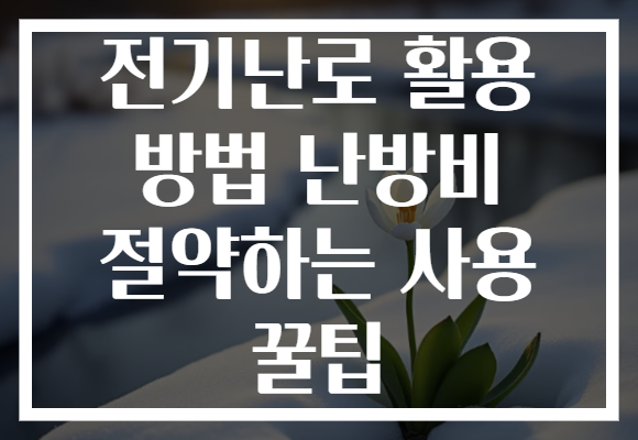 전기난로 활용 방법 난방비 절약하는 사용 꿀팁 전기난로 활용 방법 난방비 절약하는 사용 꿀팁