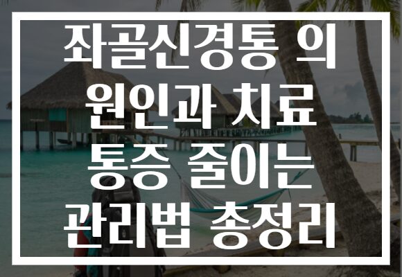 좌골신경통 의 원인과 치료 통증 줄이는 관리법 총정리