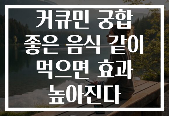 커큐민 궁합 좋은 음식 같이 먹으면 효과 높아진다