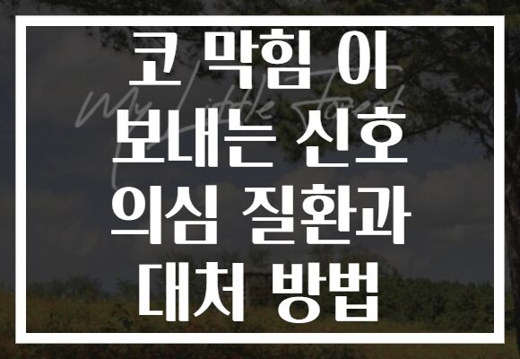 코 막힘 이 보내는 신호 의심 질환과 대처 방법 코 막힘 이 보내는 신호 의심 질환과 대처 방법