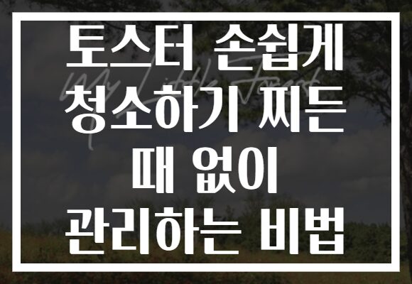 토스터 손쉽게 청소하기 찌든 때 없이 관리하는 비법 토스터 손쉽게 청소하기 찌든 때 없이 관리하는 비법