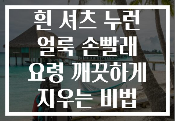 흰 셔츠 누런 얼룩 손빨래 요령 깨끗하게 지우는 비법 흰 셔츠 누런 얼룩 손빨래 요령 깨끗하게 지우는 비법