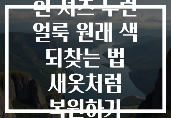 흰 셔츠 누런 얼룩 원래 색 되찾는 법 새옷처럼 복원하기