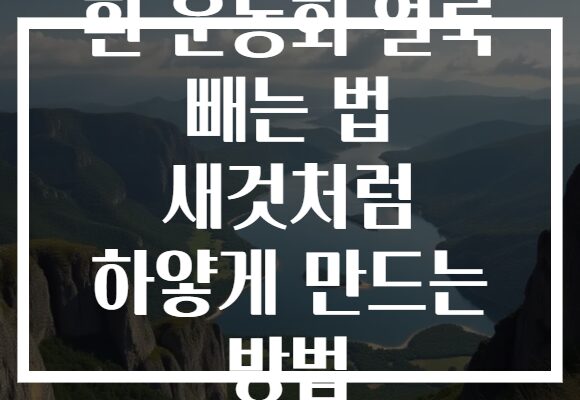 흰 운동화 얼룩 빼는 법 새것처럼 하얗게 만드는 방법