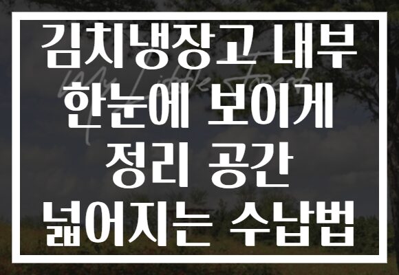 김치냉장고 내부 한눈에 보이게 정리 공간 넓어지는 수납법 김치냉장고 내부 한눈에 보이게 정리 공간 넓어지는 수납법