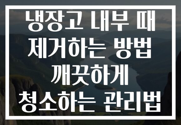 냉장고 내부 때 제거하는 방법 깨끗하게 청소하는 관리법 냉장고 내부 때 제거하는 방법 깨끗하게 청소하는 관리법