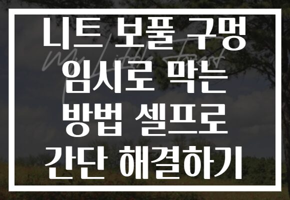 니트 보풀 구멍 임시로 막는 방법 셀프로 간단 해결하기