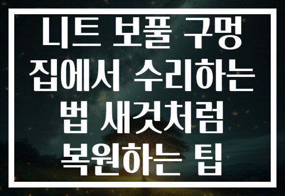 니트 보풀 구멍 집에서 수리하는 법 새것처럼 복원하는 팁 니트 보풀 구멍 집에서 수리하는 법 새것처럼 복원하는 팁
