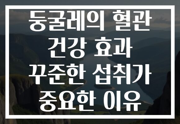둥굴레의 혈관 건강 효과 꾸준한 섭취가 중요한 이유 둥굴레의 혈관 건강 효과 꾸준한 섭취가 중요한 이유