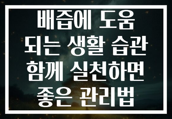 배즙에 도움 되는 생활 습관 함께 실천하면 좋은 관리법