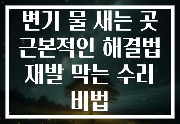 변기 물 새는 곳 근본적인 해결법 재발 막는 수리 비법 변기 물 새는 곳 근본적인 해결법 재발 막는 수리 비법