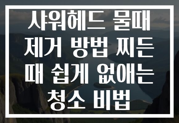 샤워헤드 물때 제거 방법 찌든 때 쉽게 없애는 청소 비법 샤워헤드 물때 제거 방법 찌든 때 쉽게 없애는 청소 비법
