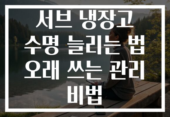 서브 냉장고 수명 늘리는 법 오래 쓰는 관리 비법 서브 냉장고 수명 늘리는 법 오래 쓰는 관리 비법