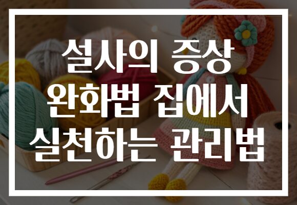 설사의 증상 완화법 집에서 실천하는 관리법 설사의 증상 완화법 집에서 실천하는 관리법