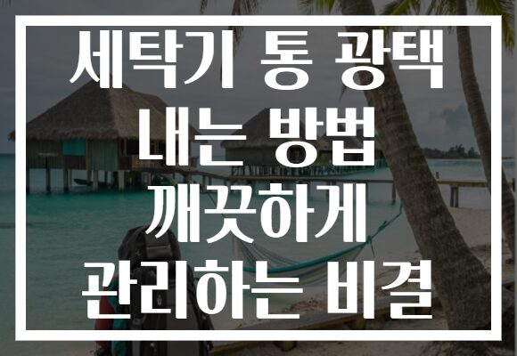 세탁기 통 광택 내는 방법 깨끗하게 관리하는 비결 세탁기 통 광택 내는 방법 깨끗하게 관리하는 비결