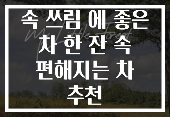 속 쓰림 에 좋은 차 한 잔 속 편해지는 차 추천 속 쓰림 에 좋은 차 한 잔 속 편해지는 차 추천